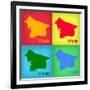 Portland Pop Art Map 1-NaxArt-Framed Art Print