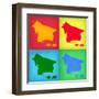 Portland Pop Art Map 1-NaxArt-Framed Art Print