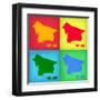 Portland Pop Art Map 1-NaxArt-Framed Art Print