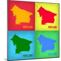 Portland Pop Art Map 1-NaxArt-Mounted Art Print