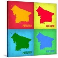Portland Pop Art Map 1-NaxArt-Stretched Canvas