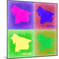 Portland Pop Art Map 2-NaxArt-Mounted Art Print