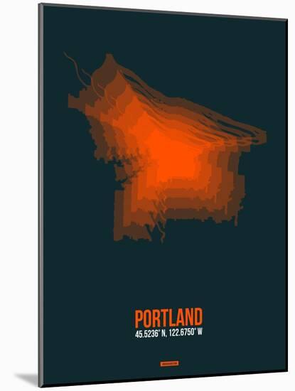 Portland Radiant Map 3-NaxArt-Mounted Art Print