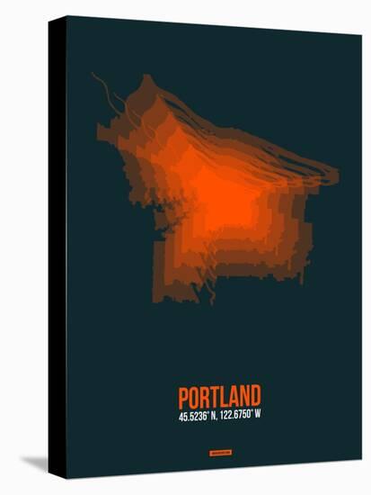 Portland Radiant Map 3-NaxArt-Stretched Canvas