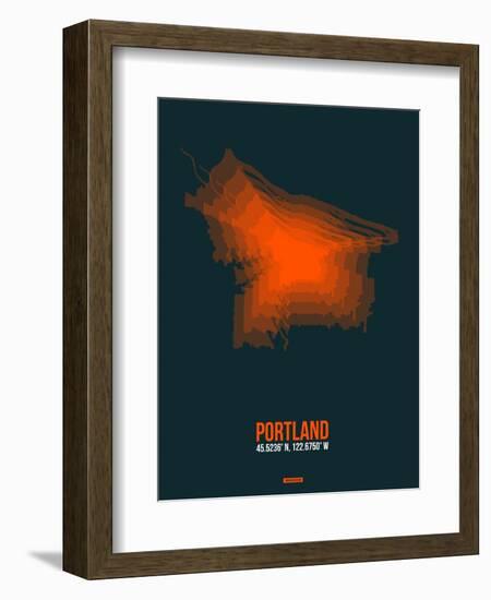 Portland Radiant Map 3-NaxArt-Framed Art Print