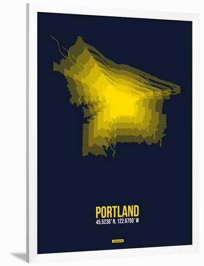 Portland Radiant Map 4-NaxArt-Framed Art Print