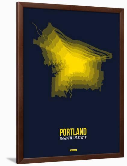 Portland Radiant Map 4-NaxArt-Framed Art Print