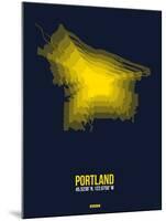 Portland Radiant Map 4-NaxArt-Mounted Art Print