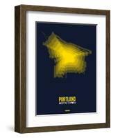 Portland Radiant Map 4-NaxArt-Framed Art Print