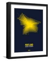 Portland Radiant Map 4-NaxArt-Framed Art Print