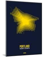 Portland Radiant Map 4-NaxArt-Mounted Art Print