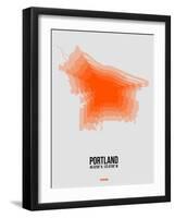 Portland Radiant Map 5-NaxArt-Framed Art Print