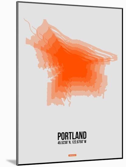 Portland Radiant Map 5-NaxArt-Mounted Art Print