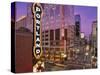 Portland Sign at the Arlene Schnitzer Concert Hall on Broadway, Portland, Oregon, USA-Janis Miglavs-Stretched Canvas