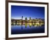 Portland Skyline Across the Willamette River, Oregon, USA-Chuck Haney-Framed Photographic Print