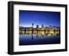 Portland Skyline Across the Willamette River, Oregon, USA-Chuck Haney-Framed Photographic Print