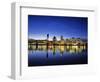 Portland Skyline Across the Willamette River, Oregon, USA-Chuck Haney-Framed Photographic Print