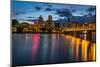 Portland Skyline along Waterfront-CrackerClips Stock Media-Mounted Photographic Print