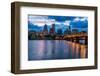 Portland Skyline along Willamette River-CrackerClips Stock Media-Framed Photographic Print