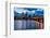 Portland Skyline along Willamette River-CrackerClips Stock Media-Framed Photographic Print