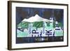 Portland Skyline License Plate Art-Design Turnpike-Framed Giclee Print