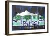 Portland Skyline License Plate Art-Design Turnpike-Framed Giclee Print