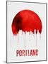 Portland Skyline Red-NaxArt-Mounted Art Print