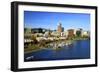 Portland Skyline & Willamette River-Steve Terrill-Framed Photographic Print