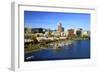 Portland Skyline & Willamette River-Steve Terrill-Framed Photographic Print