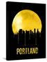 Portland Skyline Yellow-null-Stretched Canvas