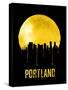 Portland Skyline Yellow-null-Stretched Canvas