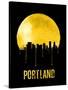 Portland Skyline Yellow-null-Stretched Canvas