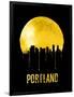 Portland Skyline Yellow-null-Framed Art Print