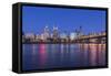 Portland Skyline-Rob Tilley-Framed Stretched Canvas