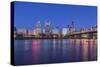 Portland Skyline-Rob Tilley-Stretched Canvas