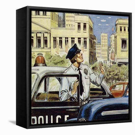 Portland Was Pestered for a Whole Day in 1947-Alberto Salinas-Framed Stretched Canvas