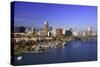 Portland Water Front and Willamitte River, Oregon-Craig Tuttle-Stretched Canvas