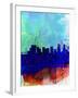 Portland Watercolor Skyline-NaxArt-Framed Art Print