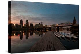 Portland Waterfront II-Erin Berzel-Stretched Canvas