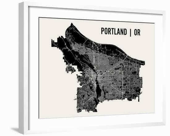 Portland-Mr City Printing-Framed Art Print