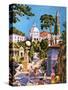 Portmeirion-Green-Stretched Canvas