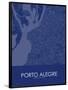 Porto Alegre, Brazil Blue Map-null-Framed Poster