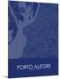 Porto Alegre, Brazil Blue Map-null-Mounted Poster