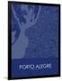 Porto Alegre, Brazil Blue Map-null-Framed Poster