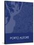 Porto Alegre, Brazil Blue Map-null-Stretched Canvas