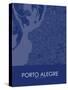 Porto Alegre, Brazil Blue Map-null-Stretched Canvas