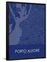 Porto Alegre, Brazil Blue Map-null-Framed Poster