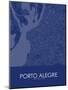 Porto Alegre, Brazil Blue Map-null-Mounted Poster