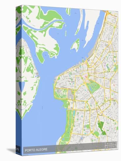 Porto Alegre, Brazil Map-null-Stretched Canvas