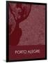 Porto Alegre, Brazil Red Map-null-Framed Poster